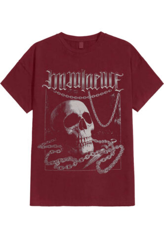 Imminence – Skull Maroon – T-Shirt – Rot – L – 100% Baumwolle