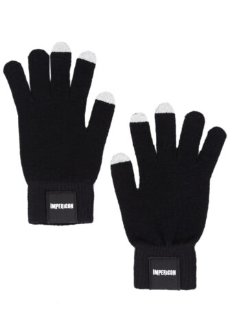 Impericon Merchandise – Logo Handschuhe – Handschuhe – Schwarz – L/XL – 100% Polyacryl