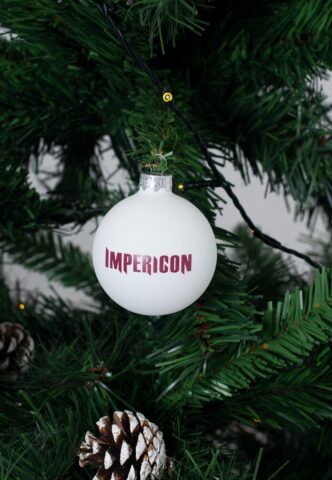 Impericon Merchandise – Logo Xmas – Weihnachtskugel – Weiß – Onesize – Glas