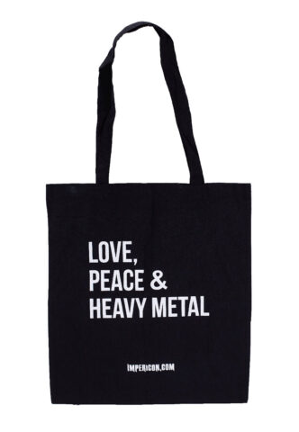 Impericon Merchandise – Love and Peace – Tote Bag – Schwarz – Onesize – 100% Baumwolle