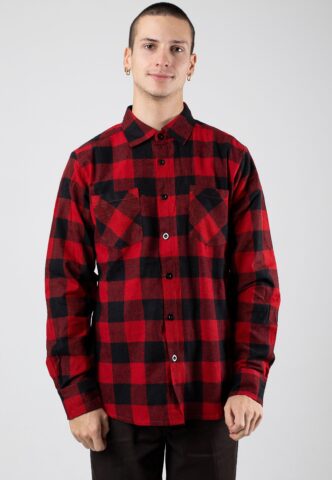 Impericon – Flanell Black/Red – Hemd – Rot – L – 100% Baumwolle