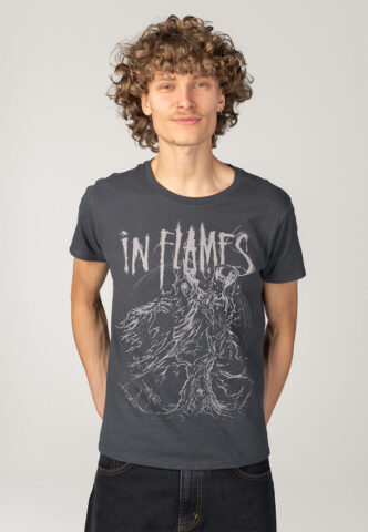 In Flames – End Of Time – T-Shirt – Grau – S – 100% Baumwolle