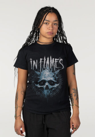 In Flames – Frozen Jester Skull – T-Shirt – Schwarz – S – 100% Baumwolle