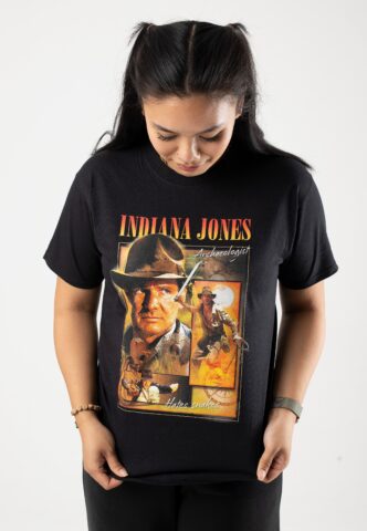 Indiana Jones – Homage – T-Shirt – Schwarz – S – 100% Baumwolle