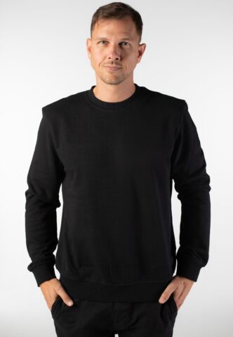 Indicode – Fence Black – Sweater – Schwarz – XXL – 60% Baumwolle, 40% Polyester