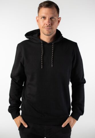 Indicode – Fenjal Black – Hoodie – Schwarz – L – 60% Baumwolle, 40% Polyester
