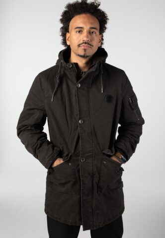 Indicode – Idahoe Raven – Jacke – Schwarz – L – Shell: 100% Baumwolle; Lining: 100% Polyester
