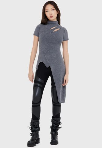 Killstar x Kihilist – Infinity’s Lament – Oberteil – Grau – 3XL – 62% Polyester, 35% Viskose, 3% Elastan
