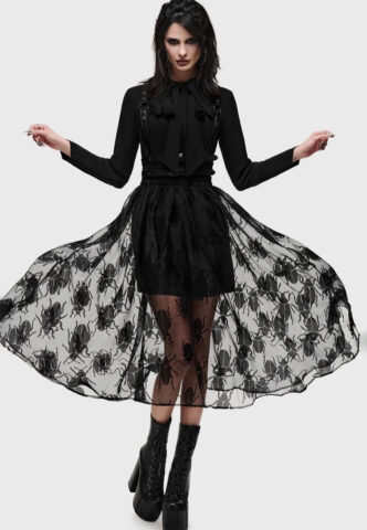Killstar – Insecta Midi Black – Rock – Schwarz – S – gid://shopify/Metaobject/337180655853