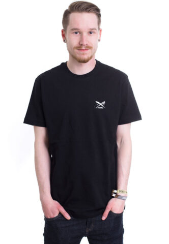 Iriedaily – Chestflag Black – T-Shirt – Schwarz – M – 100% Baumwolle