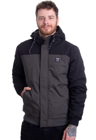 Iriedaily – Iriesegler Black/Olive – Jacke – Schwarz – XL – Shell: 65% Polyester, 35% Baumwolle; Lining: 100% Polyester