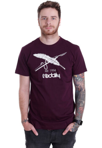Iriedaily – Harpoon Flag Red Wine – T-Shirt – Weinrot – S – 100% Baumwolle,Jersey