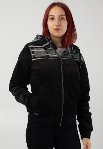 Iriedaily – Indi Spice Black White – Jacke – Schwarz – XS – Shell: 98% Baumwolle, 2% Elastan; Lining: Polyester