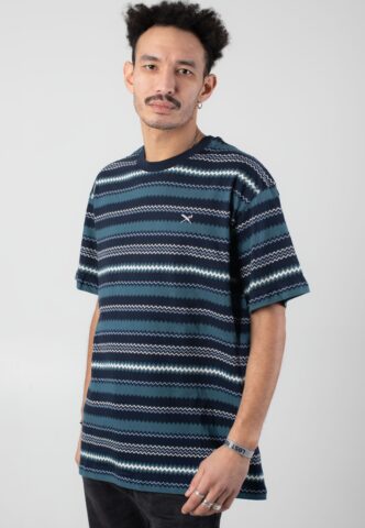 Iriedaily – Lucio Midnight – T-Shirt – Blau – M – 100% Bio-Baumwolle