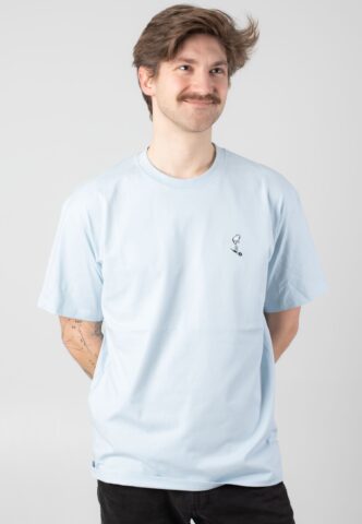 Iriedaily – Micdrop Ice Blue – T-Shirt – Blau – S – 100% Bio-Baumwolle