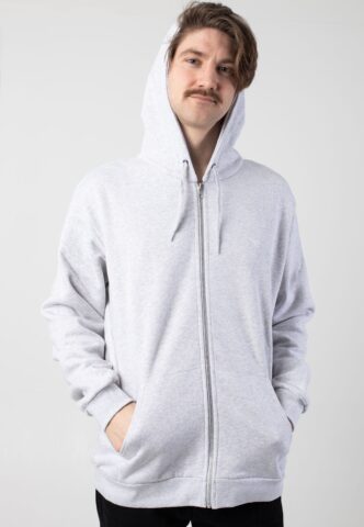 Iriedaily – Mini Flag 2 Ash Heather – Zipper – Grau – L – 100% Bio-Baumwolle
