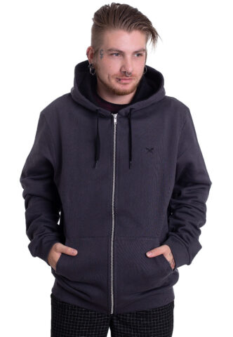 Iriedaily – Mini Flag 2 Coal – Zipper – Grau – XL – 100% Baumwolle