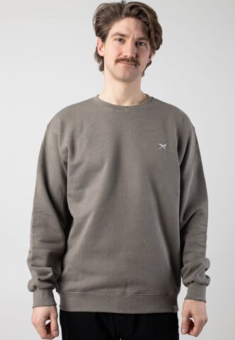 Iriedaily – Mini Flag 2 Crew Smokey Olive – Sweater – Grün – S – 100% Bio-Baumwolle