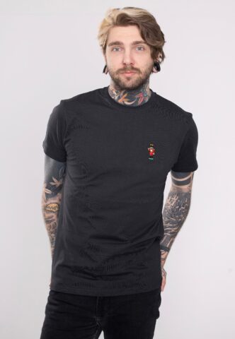 Iriedaily – Nutcrax Embroidered Coal – T-Shirt – Grau – S – 100% Bio-Baumwolle