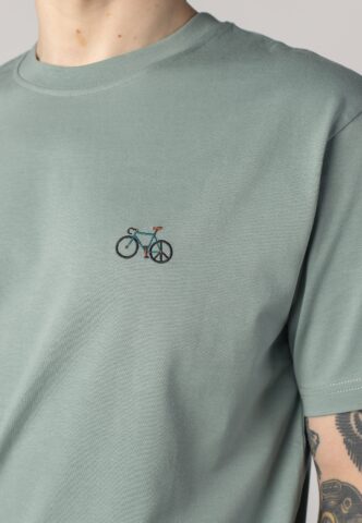 Iriedaily – Peaceride Emb Dark Slate – T-Shirt – Grau – S – 100% Bio-Baumwolle