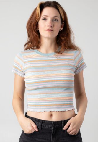 Iriedaily – Pippa Light Sage – T-Shirt – Grün – XS – 100% Bio-Baumwolle
