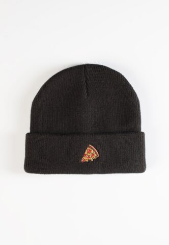 Iriedaily – Pizza Love Black – Beanie – Schwarz – Onesize – 100% Polyacryl