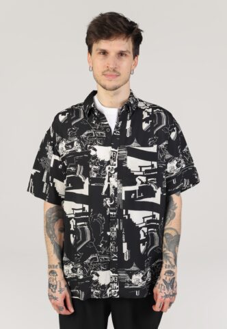 Iriedaily – Resort Salt N Pepper – Hemd – Schwarz – XL – 100% Viskose