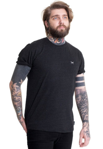 Iriedaily – Retain Black Melange – T-Shirt – Schwarz – XXL – 52% Baumwolle, 48% Polyester