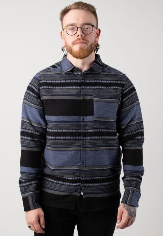 Iriedaily – Santania Navy Grey – Hemd – Blau – S – 100% Nylon