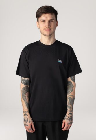 Iriedaily – Smokin Van Black – T-Shirt – Schwarz – L – 100% Bio-Baumwolle