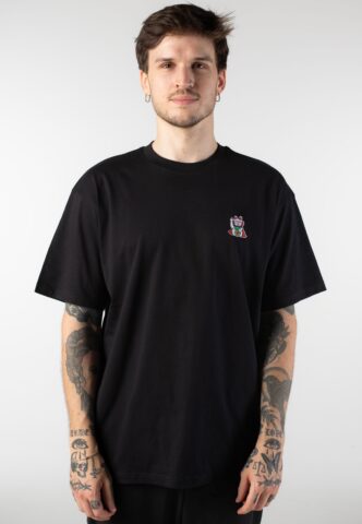 Iriedaily – Vamp Cat Black – T-Shirt – Schwarz – M – 100% Bio-Baumwolle
