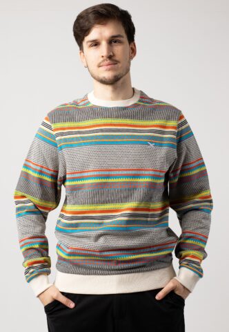 Iriedaily – Vintachi Crew Multi Color – Sweater – Mehrfarbig – L – 100% Bio-Baumwolle
