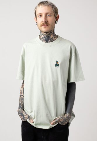 Iriedaily – What The Duck Light Sage – T-Shirt – Grün – S – 100% Bio-Baumwolle