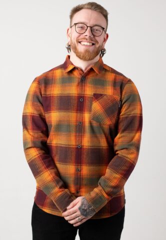 Iriedaily – Young Fella Orange Green – Hemd – Orange – S – 100% Polyester