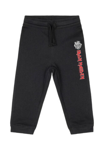 Iron Maiden – Eddie & Logo Babygrow – Jogginghose – Schwarz – 80/86 – 100% Bio-Baumwolle