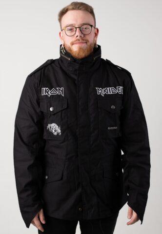 Brandit x Iron Maiden – IRM M65 – Jacke – Schwarz – L – Obermaterial: 100% Polyester; Futter: 100% Polyester