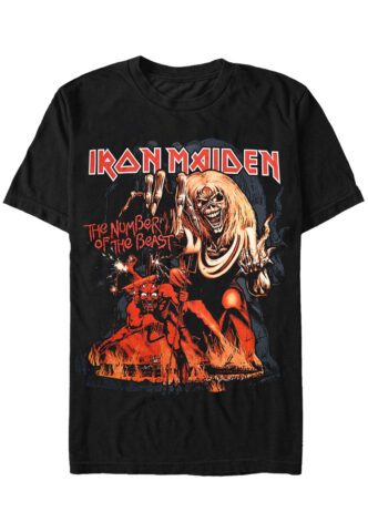 Iron Maiden – Number Of The Beast Graphic – T-Shirt – Schwarz – L – 100% Baumwolle