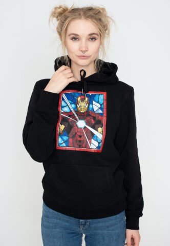Iron Man – Ironman Glass – Hoodie – Schwarz – XXL – 80% Baumwolle, 20% Polyester