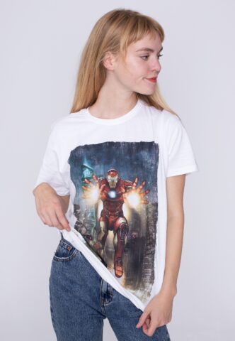 Iron Man – Iron Man White – T-Shirt – Weiß – XXL – 100% Baumwolle