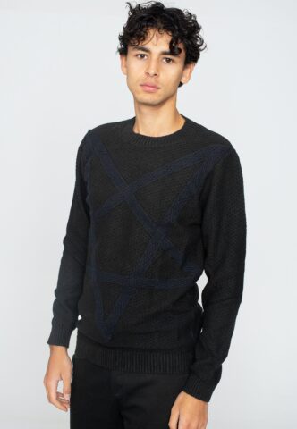Ironnail – Angrist Knit – Pullover – Schwarz – M – 100% Baumwolle