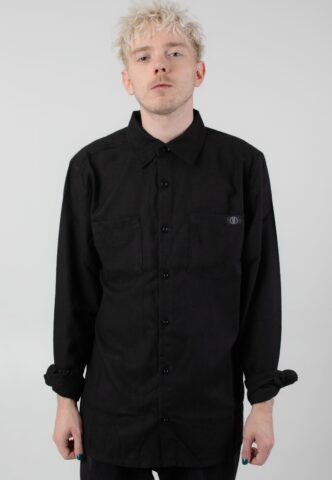 Ironnail – Hooft Black Flanell – Hemd – Schwarz – S – 100% Baumwolle