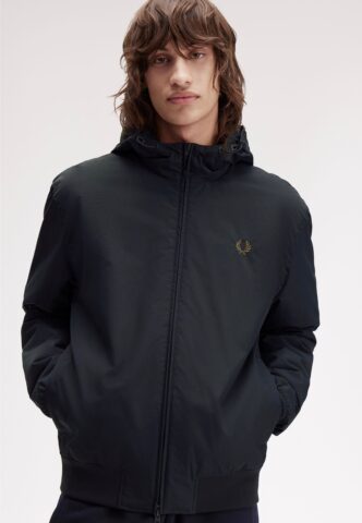 Fred Perry – Hooded Brentham Navy – Jacke – Blau – S – 100% Polyamid