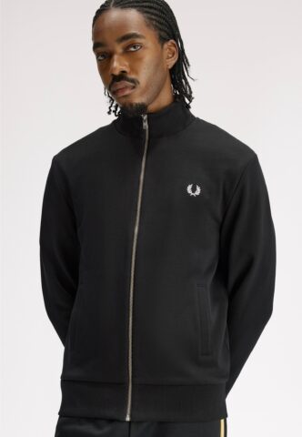 Fred Perry – Zip Through Black – Jacke – Schwarz – M – 100% Baumwolle