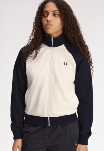 Fred Perry – Colour Block Track Ecru – Trainingsjacke – Beige – X-Large – gid://shopify/Metaobject/245104378093