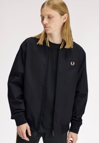Fred Perry – Brentham Bomber Black – Jacke – Schwarz – S – 100% Polyamid