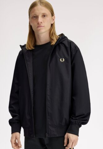 Fred Perry – Hooded Brentham Black – Jacke – Schwarz – S – 100% Polyamid