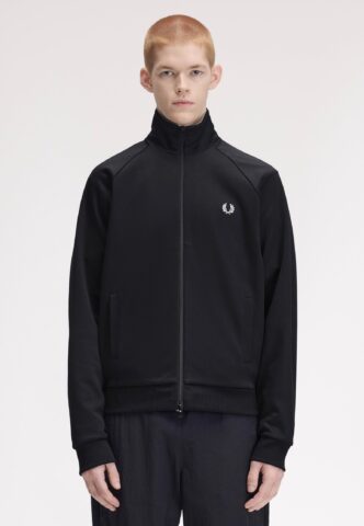 Fred Perry – Tipped Track Black – Trainingsjacke – Schwarz – M – gid://shopify/Metaobject/268984221933