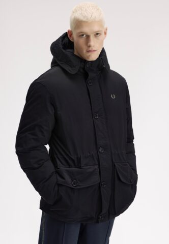 Fred Perry – Padded Patch Pocket – Parka – Schwarz – XXL – 100% Polyamid