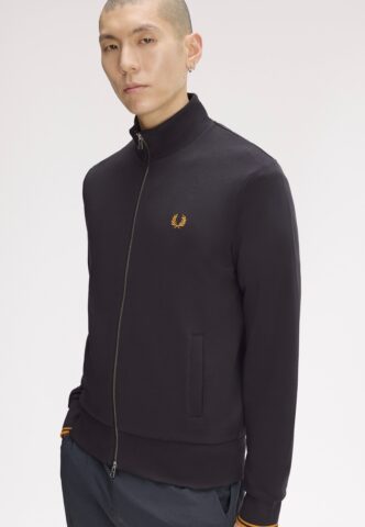 Fred Perry – Zip Through Anchor Grey – Zipper – Grau – XL – 100% Baumwolle