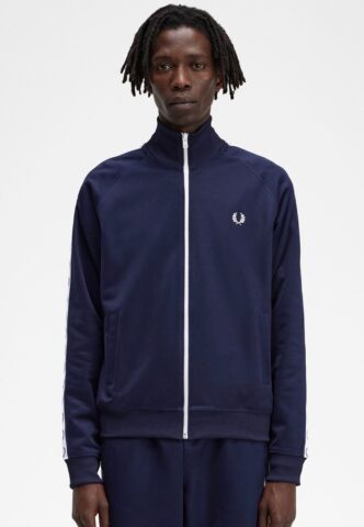 Fred Perry – Taped Track Carbon Blue – Trainingsjacke – Blau – XL – 55% Polyester, 45% Baumwolle
